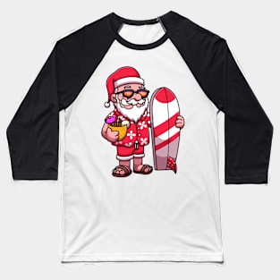 Santa On Vacation Baseball T-Shirt